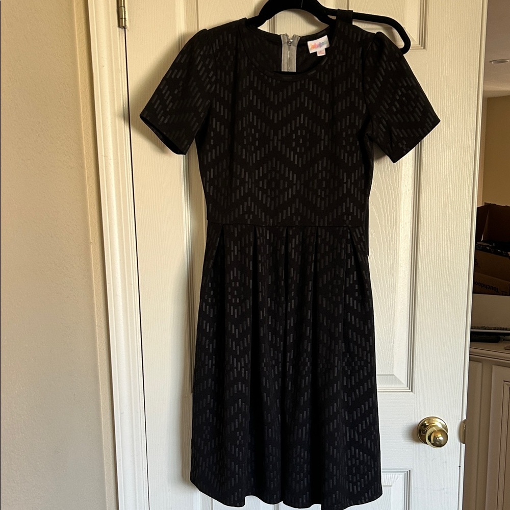 LuLaRoe Black Geometric Mini Dress